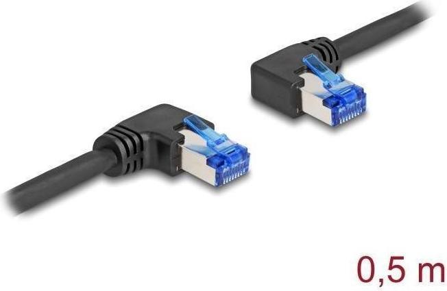 Produktbild Delock RJ45 Netzwerkkabel Cat.6A S/FTP rechts / links gewink (S/FTP, CAT6a, 0.50 m)