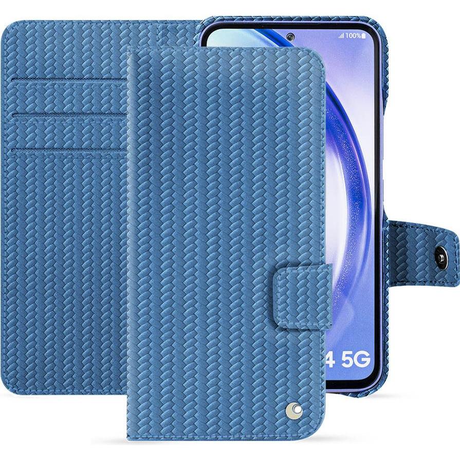 Noreve Lederschutzhülle Samsung Galaxy A54 (Samsung Galaxy A54 5G), Smartphone Hülle, Blau