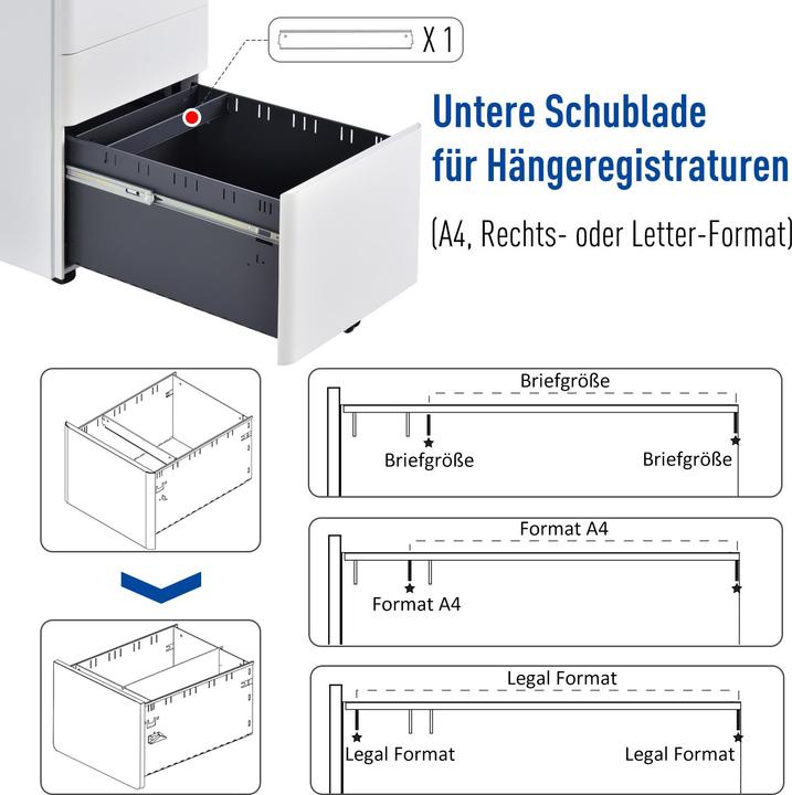 Produktbild Vinsetto Aktenschrank mit Schliessfach (39 x 48 x 59 cm)