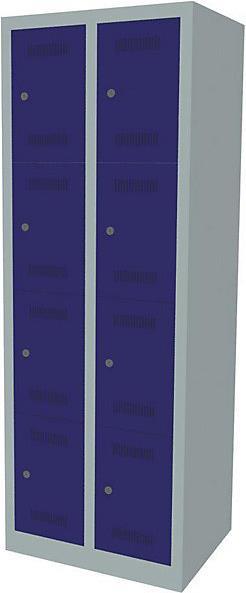 Produktbild Bisley MonoBloc™ Schliessfachschrank, 4 Fächer je Abteil (61 x 50 x 170 cm)