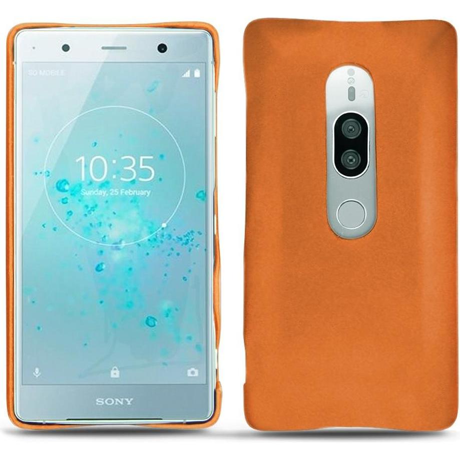 Noreve Lederschutzhülle (Sony Xperia XZ2 Premium), Smartphone Hülle, Orange