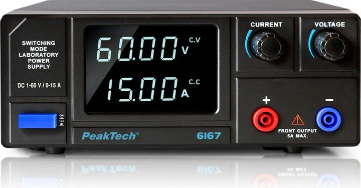 Peaktech Labornetzgerät P 6167, 1...60 V, 0...15 A, 900 W