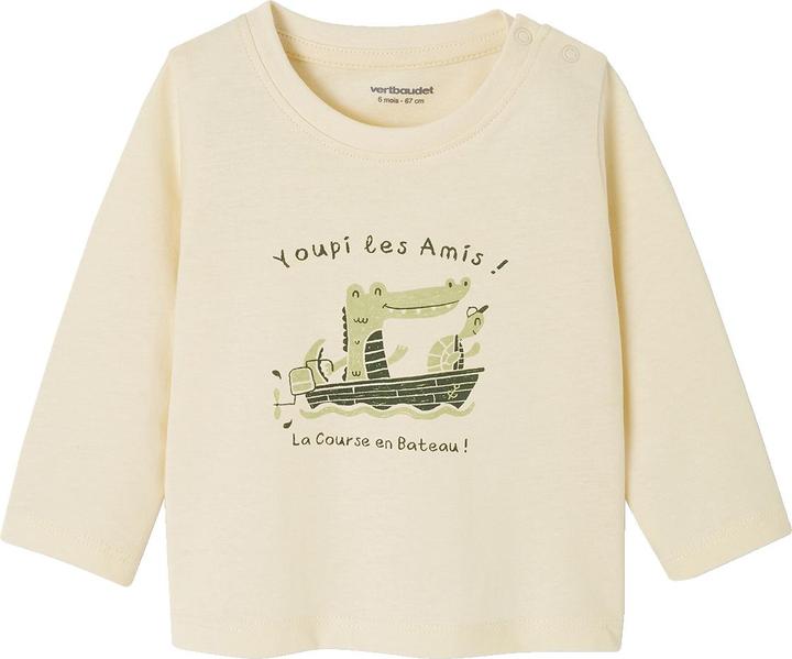 Immagine prodotto Vertbaudet 2er-Pack Baby Shirts BASIC, Print & Streifen (80)