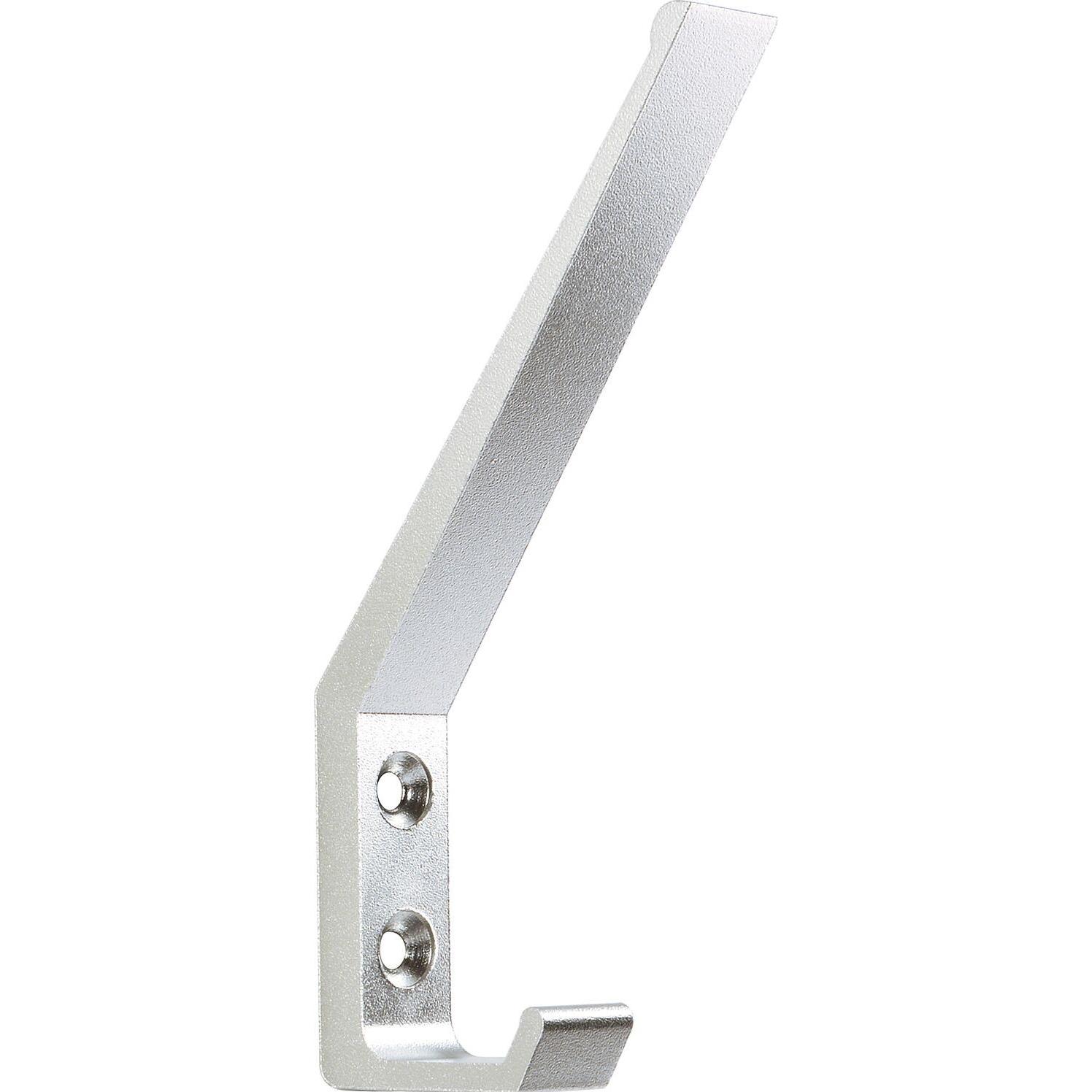 Grimme, Garderobe + Kleiderhaken, Huthaken Algethi Breite 15 mm, Höhe 130 mm, Aluminium silber eloxiert
