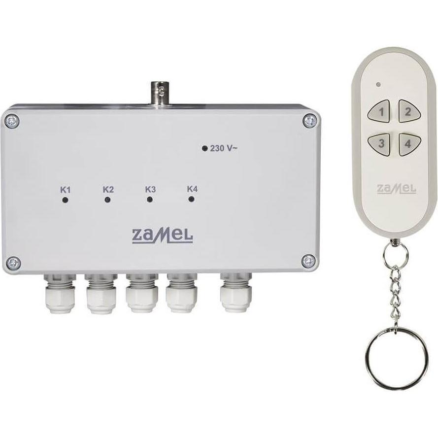 Zamel, Zubehör Beleuchtung, Wireless Steuerungsset 4-Kanal Fernsteuerung + 4-Kanal Funknetzschalter RWS-311C/Z