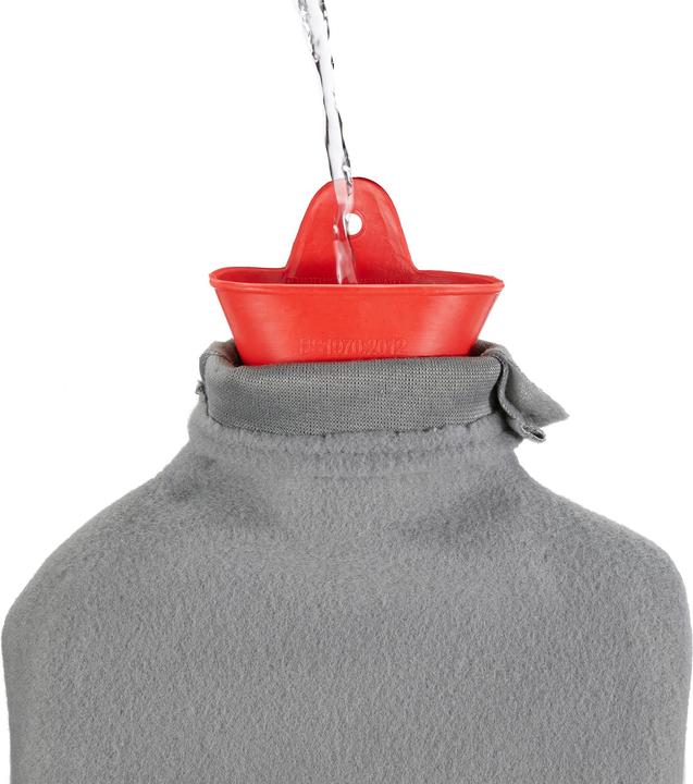 Actual product image Relaxdays Hot water bottle (2 l, Bed flask with cover)