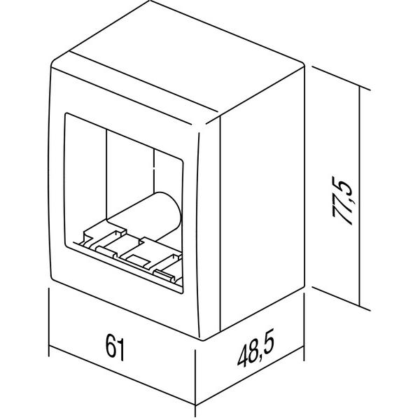 Thumbnail - TEM, Zubehör Schalterprogramm, Serie Modul Aufputzgehäuse IP20 BOX NO CUBO WITH BACK SIDE COV