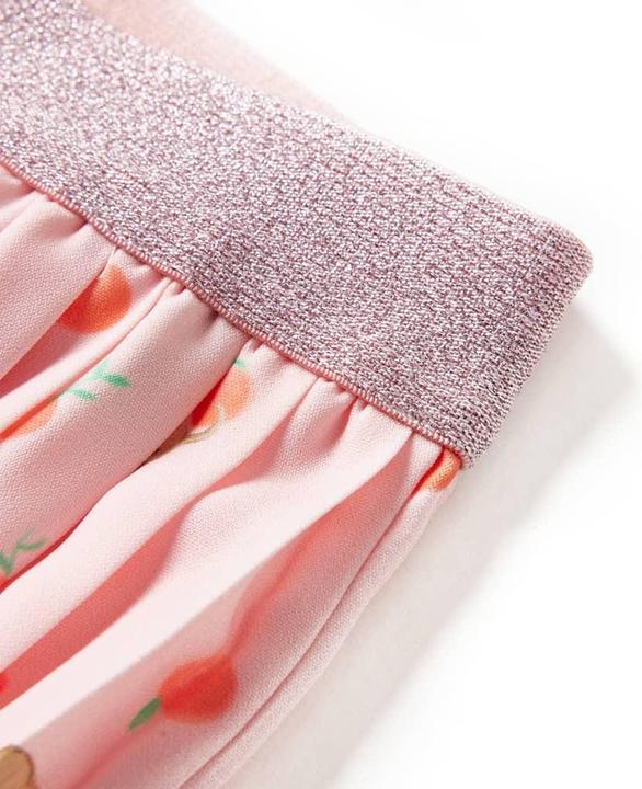 Image du produit VidaXL Jupe plissée pour enfants orange clair 116,Tissu extérieur : 100 (116)