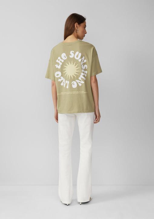 Actual product image S.Oliver T-Shirt Baumwollshirt mit Rückenprint (M)