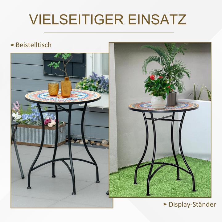 Produktbild Outsunny Gartentisch mit Mosaikplatte (60 cm)