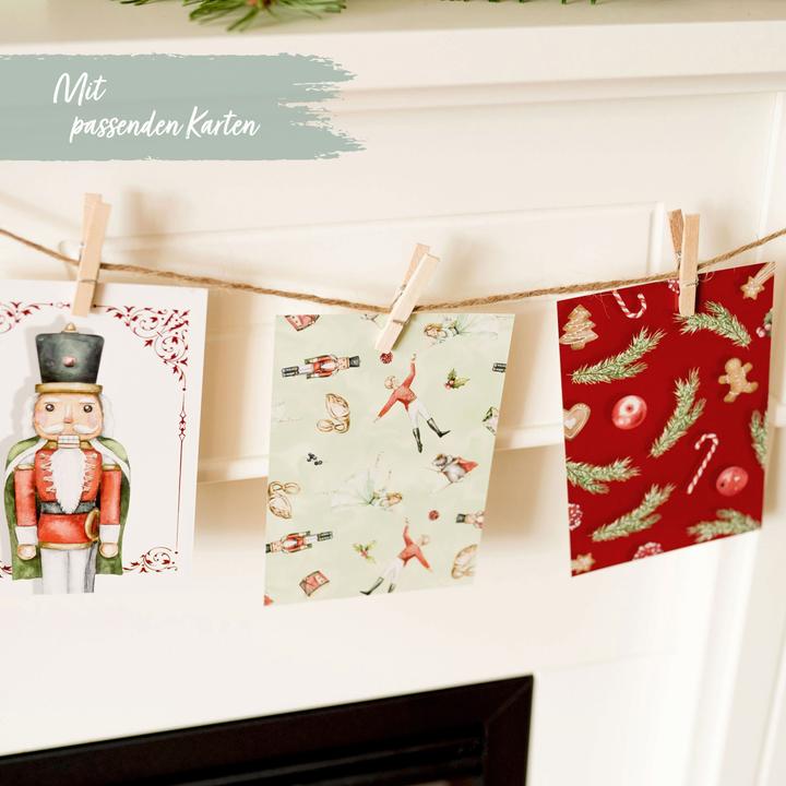 Image du produit Papierdrachen 6 pochettes cadeaux imprimées et colorées - Casse-noisette (Pochette cadeau, 6 x)