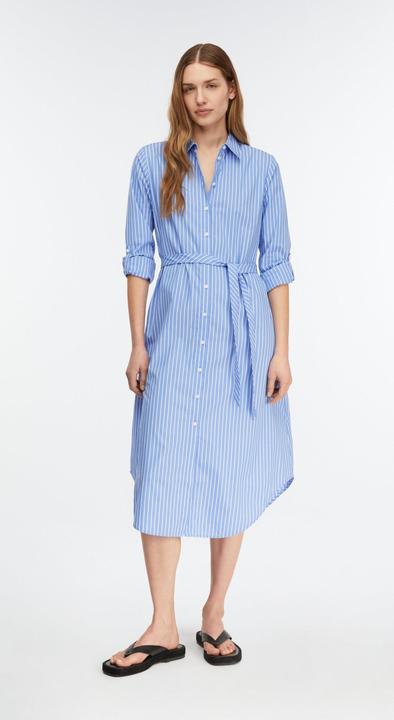 Image du produit Comma Kleid Gestreiftes Hemdblusenkleid aus Popeline (32)