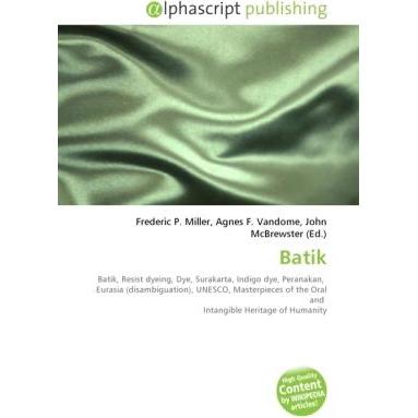 Batik, Fachbücher von Frederic P. Miller, Agnes F. Vandome, John McBrewster