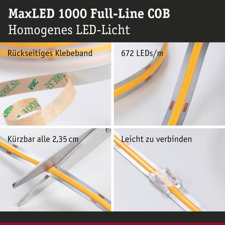 Produktbild Paulmann MaxLED 1000 Full-Line COB Stripe (Kaltweiss, Warmweiss, Neutralweiss, 250 cm, Indoor)