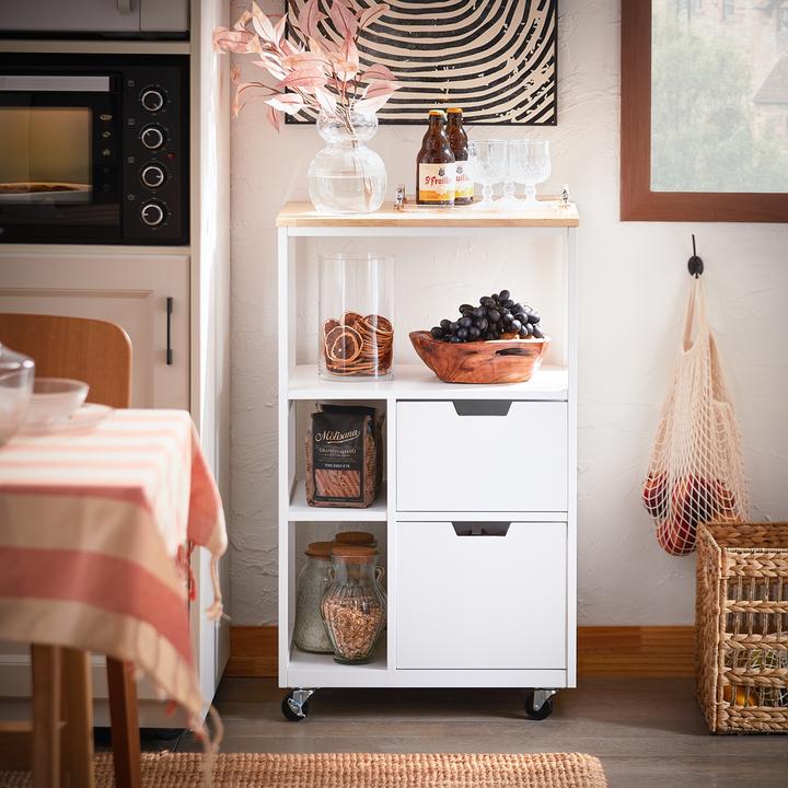Produktbild SoBuy Küchenwagen mit 2 Schubladen