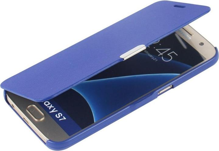 Produktbild König Design Flip Cover Schutzhülle Slim Case Handyhülle Bookstyle für Apple iPhone 5 / 5s / SE Blau (Apple iPhone 5)