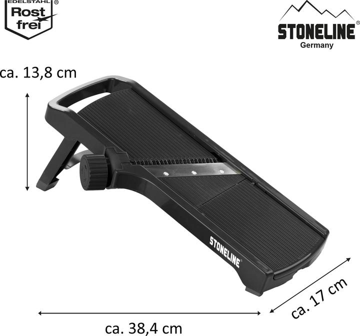 Produktbild Stoneline Verstellbarer Gemüseschneider mit Reibe, Obst Gemüse Hobel | 6 Schnittarten