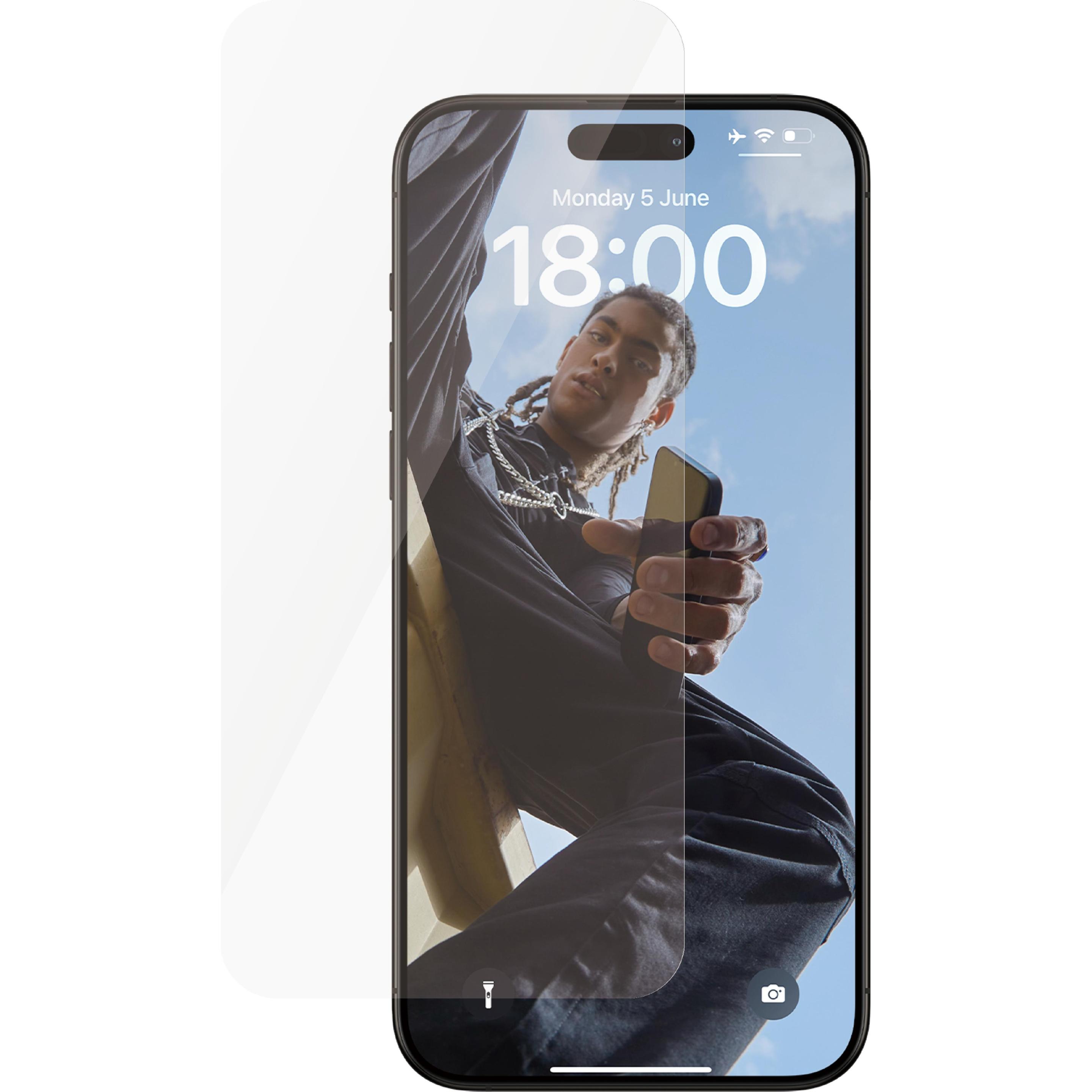PanzerGlass SAFE. Screen Protector Ultra-Wide Fit (1 Stück, Apple iPhone 15 Pro Max), Smartphone Schutzfolie, Transparen...