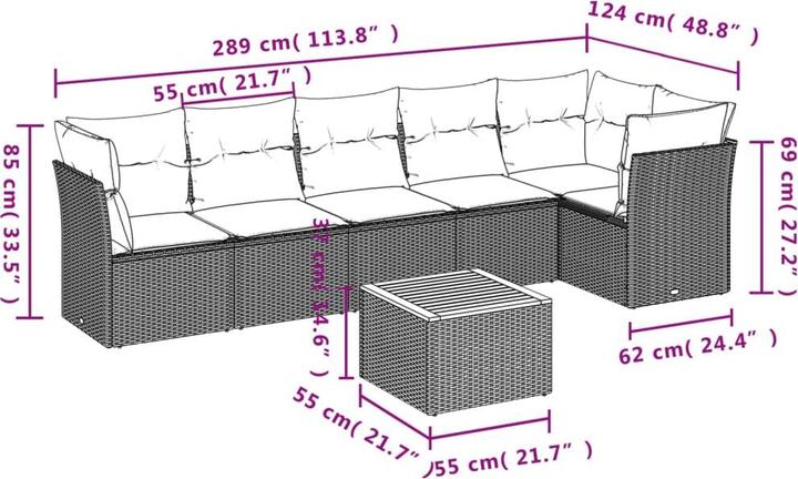 Produktbild vidaXL Garten Sofagarnitur