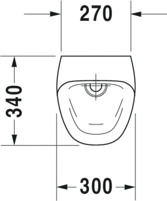 Actual product image Duravit Urinal DURASTYLE DRY 300x340mm, waterless, without fly white
