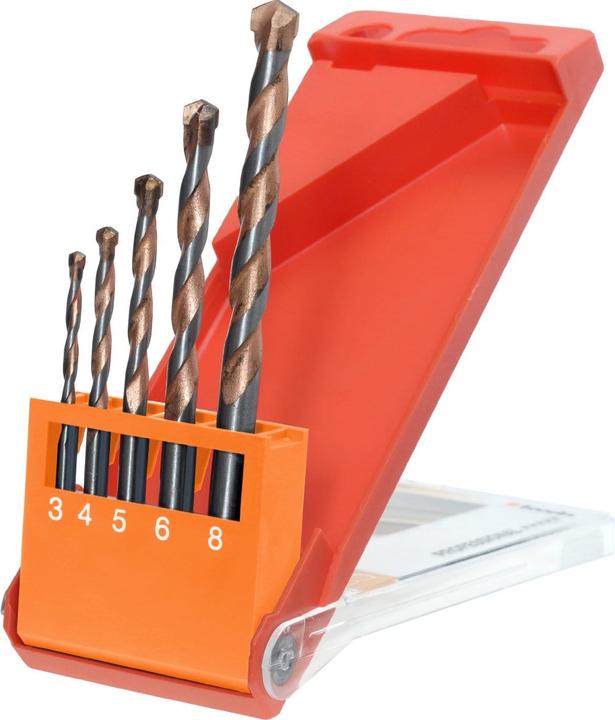 Actual product image kwb EASY CUT all-purpose drill bit set 5 pcs. (3 mm, 4 mm, 5 mm, 6 mm, 8 mm)