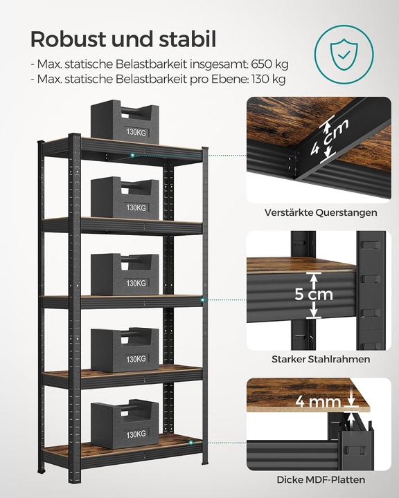 Immagine prodotto Songmics Storage (75 x 30 x 150 cm)
