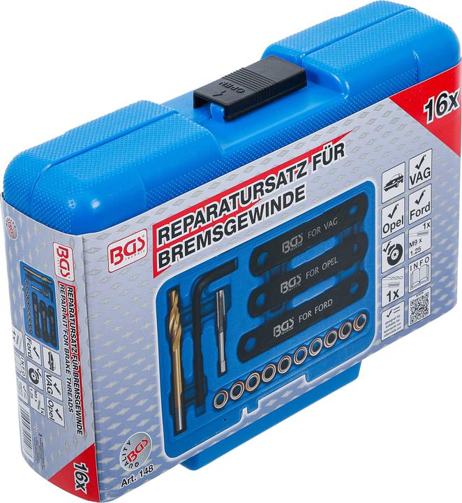 Actual product image BGS Repair Kit for Brake Threads M9 x 1.25 mm 16 pcs. (Rear brake, Brake kit)