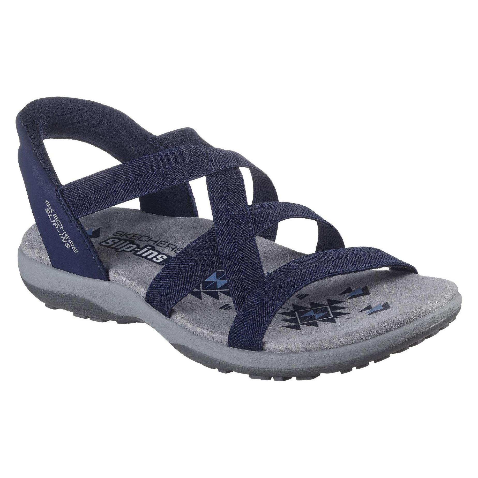 Skechers, Vrouwen, Sandalen, Reggae Slim Slip Ins, Blauw, (38)