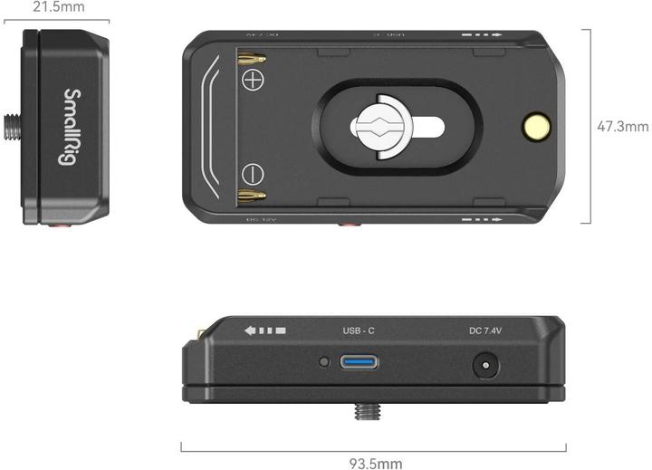 Actual product image SmallRig Digital camera battery NP-F battery adapter mounting plate kit (Camera battery)