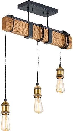Actual product image Orion DL 76833 Vintage Wood Ceiling Light 3flg (E27)