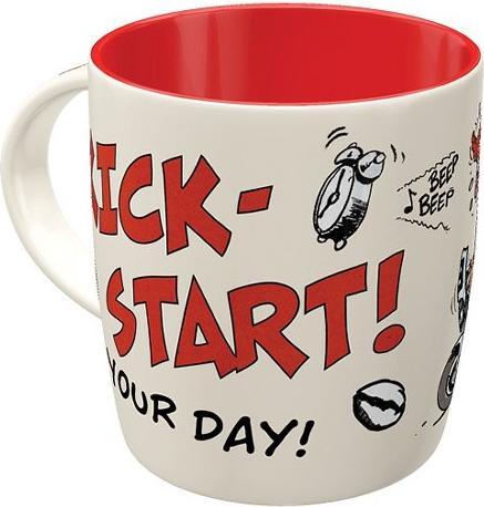 Actual product image Moto Mania Motomania Tasse "Kick-Start Your Day!", 8,5x9 cm (330 ml)