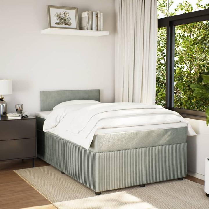 Produktbild VidaXL Bo x springbett mit Matratze 120 x 200 cm Samt (120 x 200 cm)
