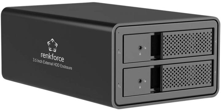 Renkforce RF-6647596 8.9 cm (3.5 Zoll) Festplattengehäuse 2 Bay 3.5 Zoll USB-A ( (3.5")