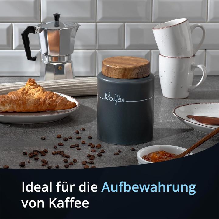 Actual product image KHG Luftdichte Kaffeedose mit Holzdeckel (1 l)