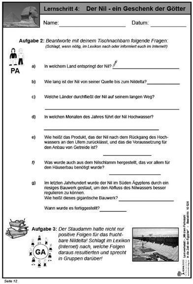 Produktbild Lernwerkstatt - Die Ägypter (Deutsch, Erich van Heiss, Erich van Kohl, 2004)
