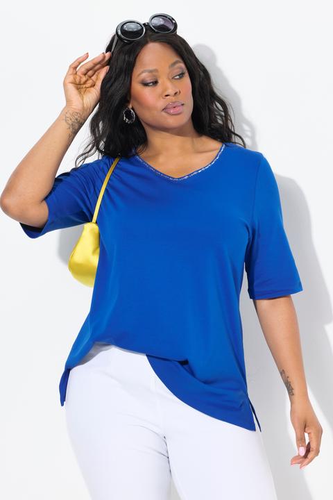 Produktbild Ulla Popken T-Shirt, A-Linie, V-Ausschnitt, Halbarm (46, 48)