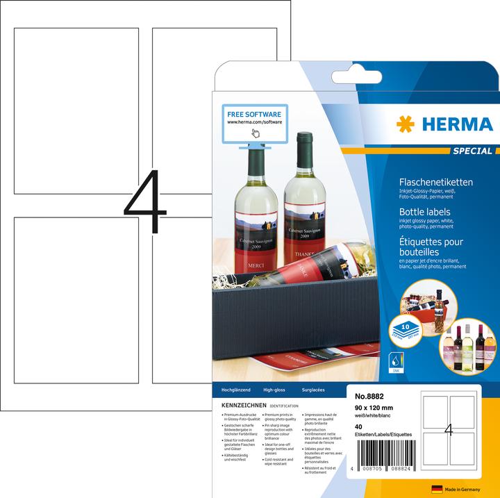 Produktbild HERMA Flaschenetiketten A4