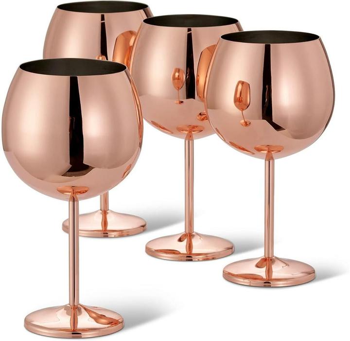 Produktbild Oak & Steel Edelstahl Gin Gläser Rosegold 4er Set (7 dl, 4 x, Gin Gläser)