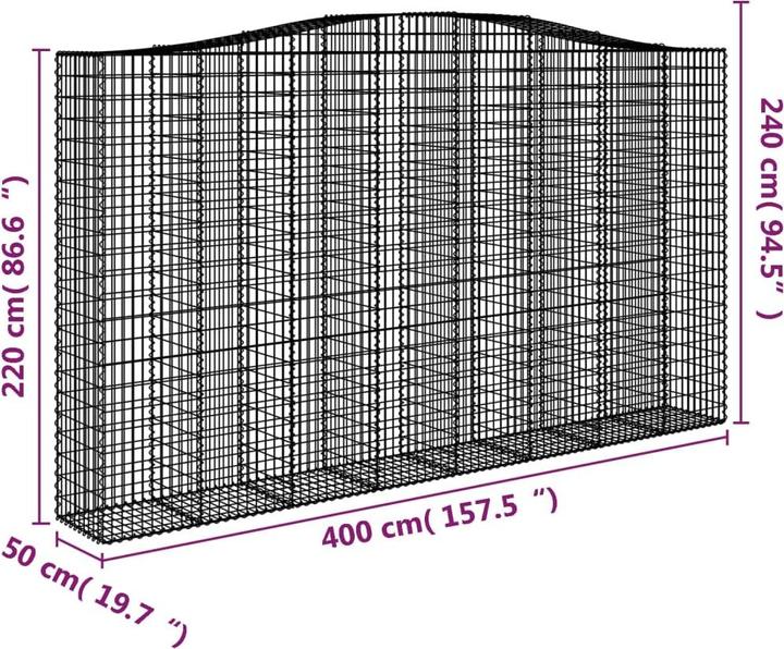 Produktbild vidaXL Gabionenkorb