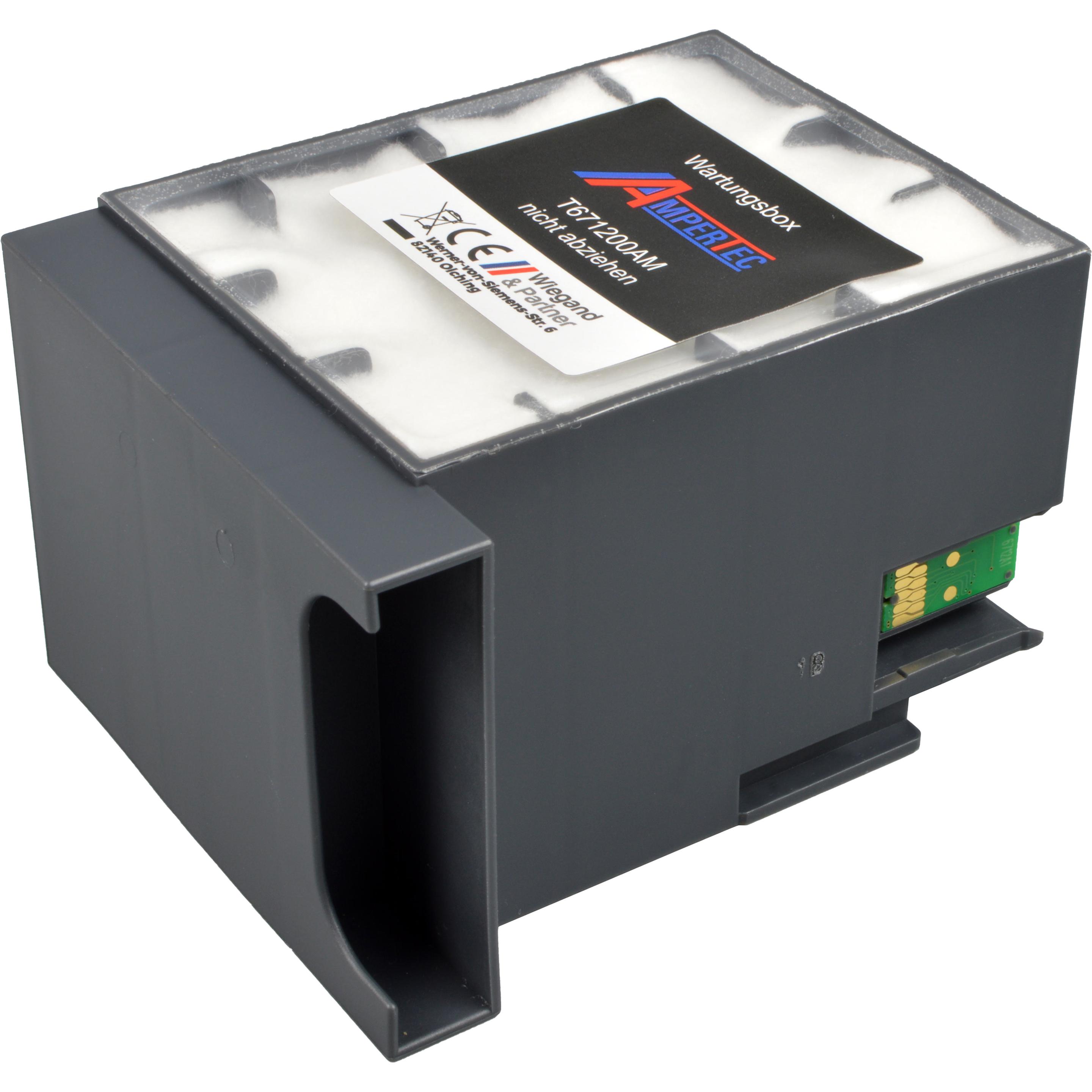 Ampertec Wartungsbox ersetzt Epson C13T671200, Drucker Zubehör