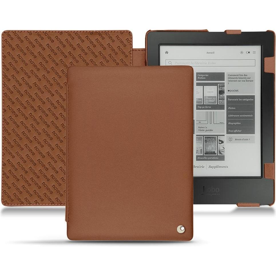 Noreve Lederschutzhülle horizontal (Aura H2O), Tablet Hülle, Braun