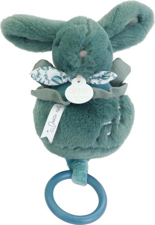 Produktbild Doudou et Compagnie Musikspieluhr Hase salbeigrün 20cm
