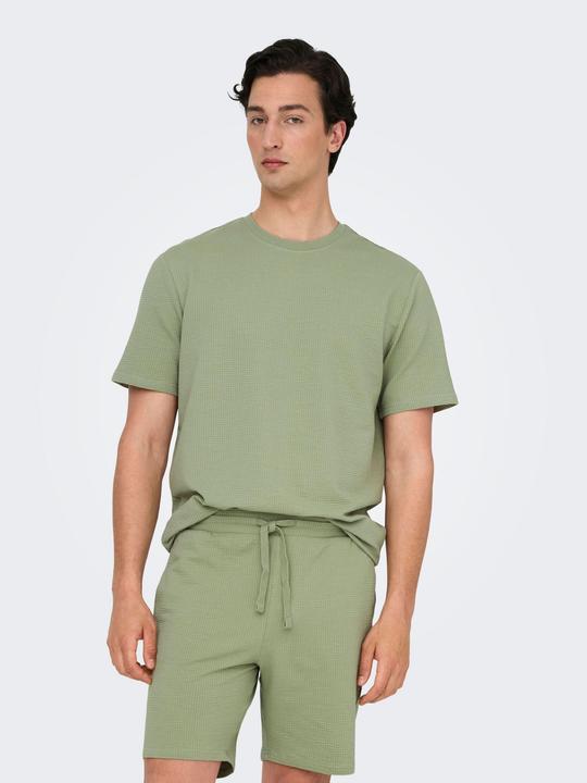 Actual product image Only & Sons Onskian Life Reg Seersucker Ss Tee (M)