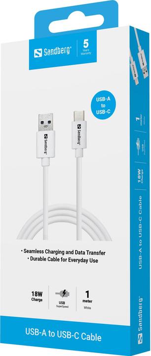Actual product image Sandberg USB-C cable (1 m, USB 3.0)