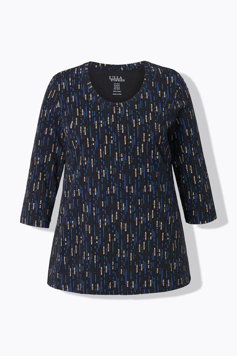 Actual product image Ulla Popken Dot Rain Print Cotton Tee (54)