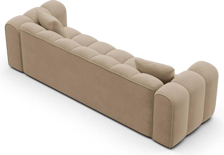 Actual product image Maison Heritage Velvet Sofa With Bed Function And Box, "Arden", 3 Seats, Sand, 253x102x70 Made in Europe (3-seater)