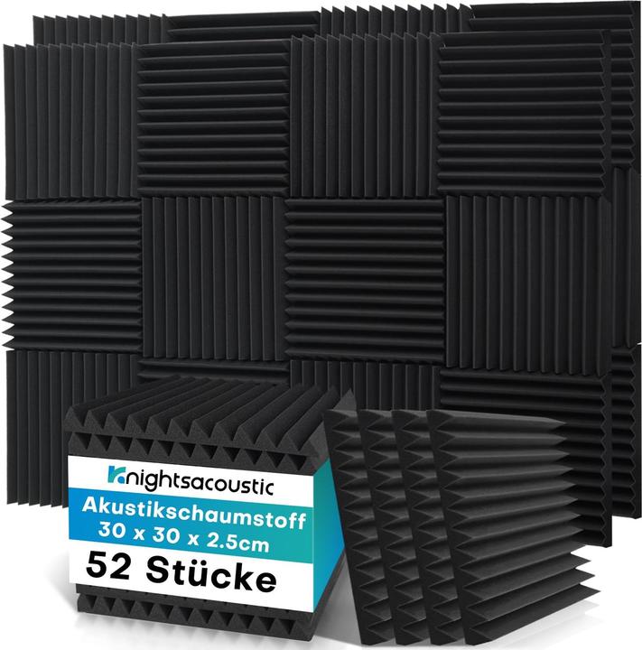 Knightsacoustic Akustikschaumstoffplatten Set (52 pz.)