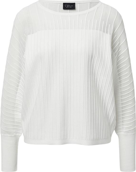 Produktbild s.Oliver Strickpullover Feinstrickpullover mit Fledermausärmeln und Ottoman-Struktur (36)