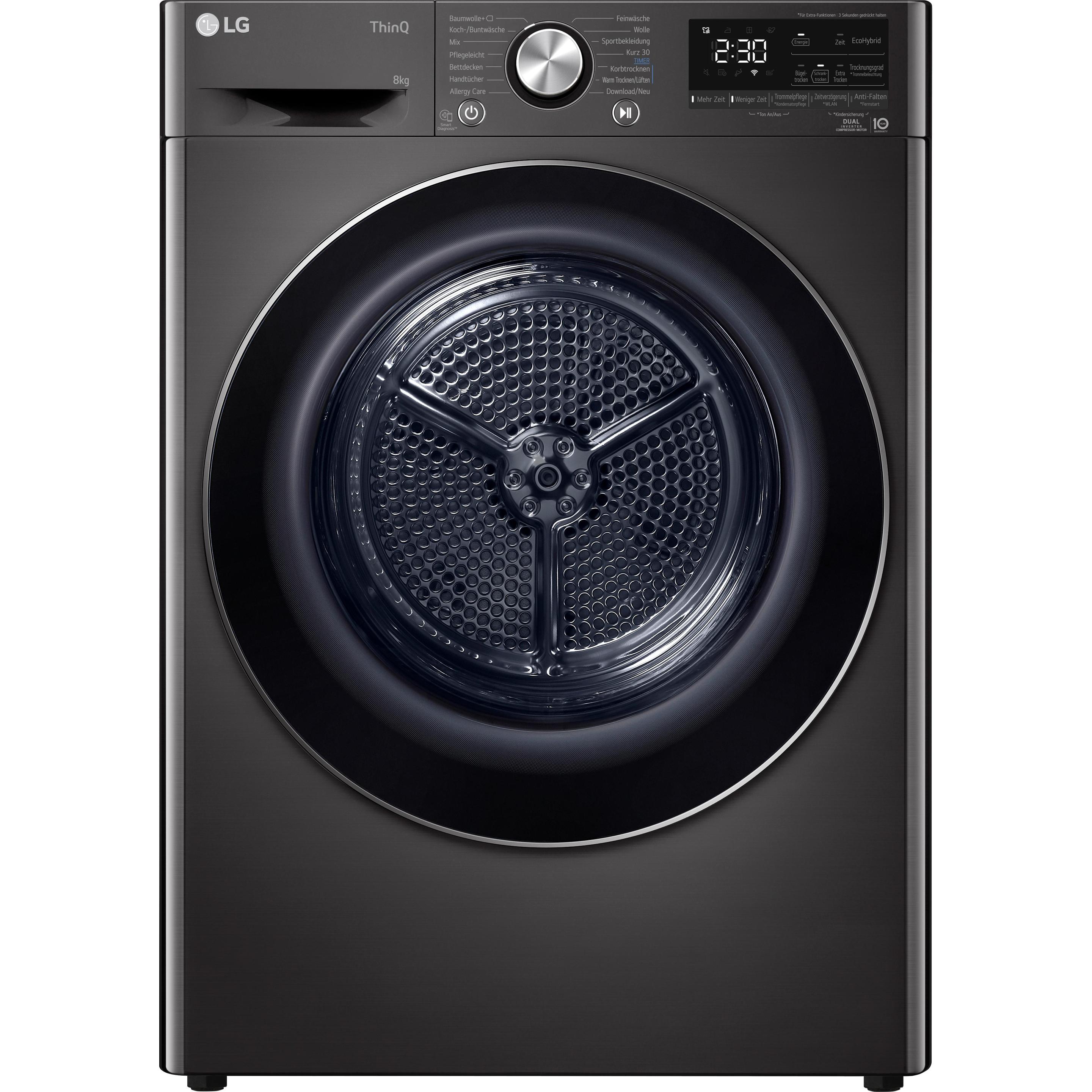 LG RT80V9B, Wäschetrockner, Schwarz