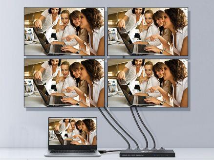 Image du produit equip HDMI Splitter 2.0 4 ports Ultra Slim 4K/60Hz noir